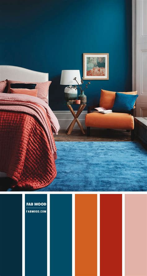 burnt orange color scheme bedroom.